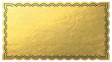 a gold paper with scalloped edges on a white background royalty ...