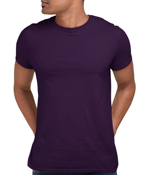 MEDLLE Solid Purple Men's T-shirt | Regular Fit Elegant Cotton Tee - Medlle