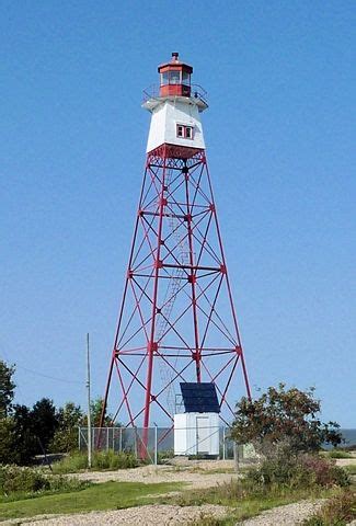 Gull Harbor (New) Lighthouse, Manitoba Canada. Located on the northeast ...