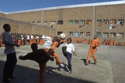 Mikhael Subotzky SOUTH AFRICA. Cape Town. 2004. Exercise yard, Pollsmoor Maximum Security Prison ...