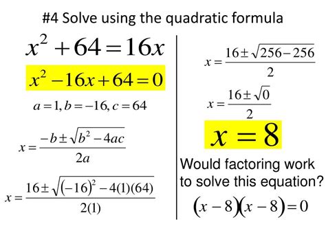 Solving Quadratic Equations