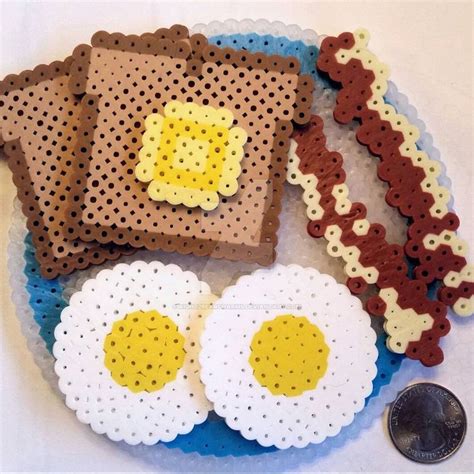 3D Breakfast Plate | Easy perler beads ideas, Easy perler bead patterns ...