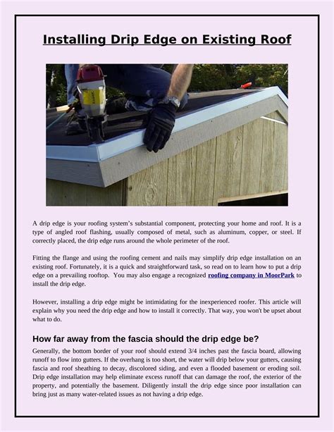 How to Install Drip Edge on Roof? by Complete Roofing - Issuu