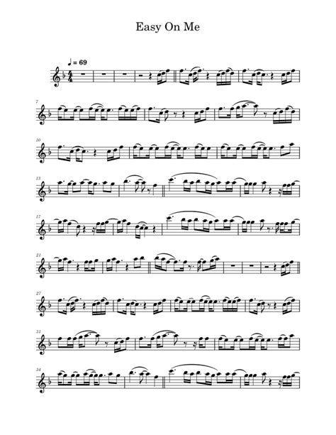 Easy On Me – Adele (flute) Sheet music for Flute (Solo) | Musescore.com