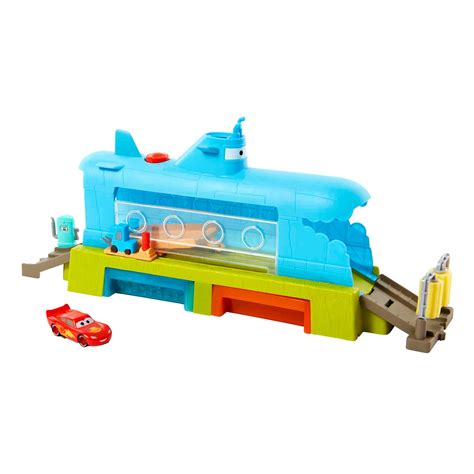 Buy Disney and Pixar Cars Toys, Submarine Car Wash Playset with Color-Change Lightning McQueen ...