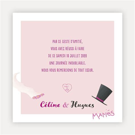 Carte Remerciement Mariage Humoristique - Popcarte | Carte de ...