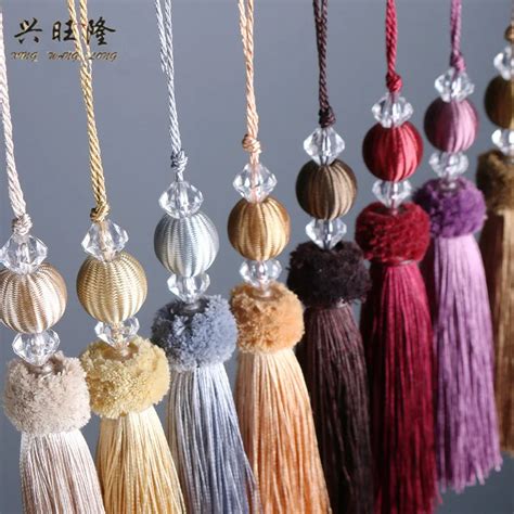 XWL 20Pcs/Lot Beaded Curtain Cord Tassel Fringe Curtain Accessories DIY ...