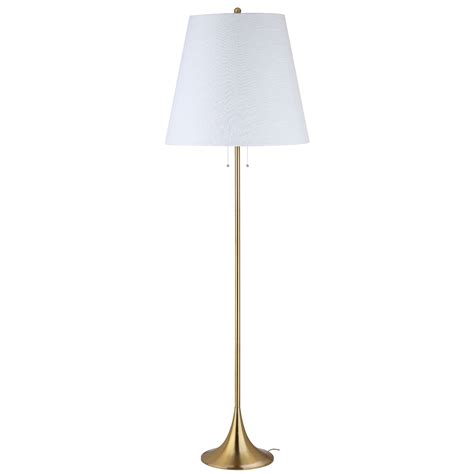 Amelia 63" Metal LED Floor Lamp, Brass - Walmart.com