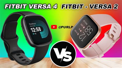 Fitbit Versa 2 vs Versa 4 Fitness Smartwatch • specs comparison - YouTube