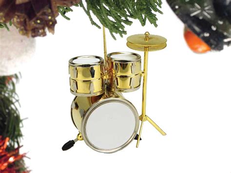 Buy Brass Drum Set Christmas Ornament | Music Gift | Christmas | Music Ornaments