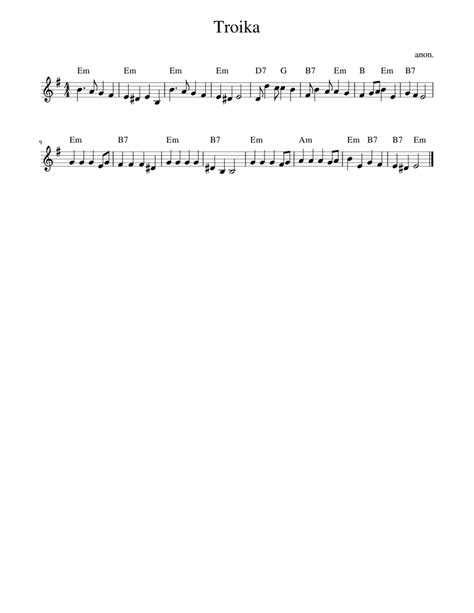 Troika Sheet music for Piano (Solo) | Musescore.com