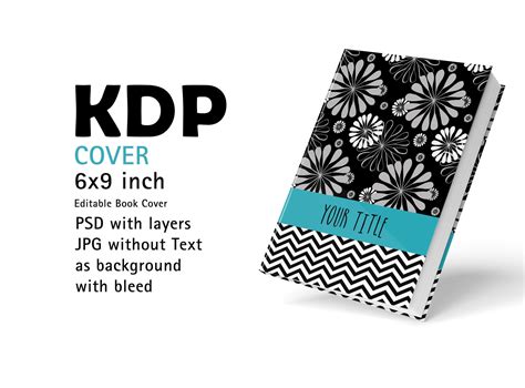 6x9 KDP Book Cover Design Fully Editable PSD, Jpg KDP Cover Template Zig Zag Pattern With ...