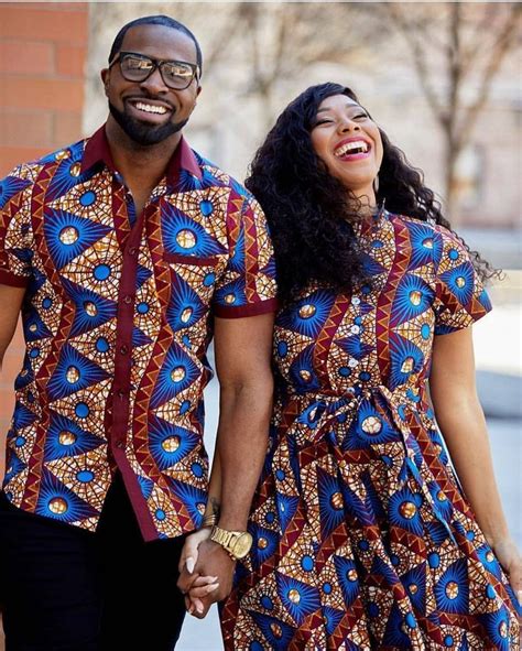 2019 Ankara Styles for Couples | Matching couple outfits, Couple ...