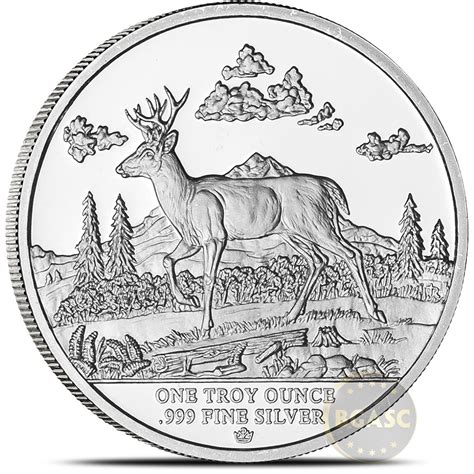 Buy 1 oz Silver Rounds Monarch Silver Buck .999 Fine Silver Bullion - 1 oz Silver Rounds | Buy ...