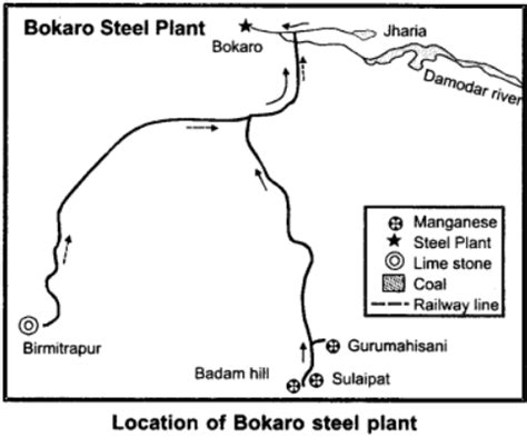 Show the location of Bokaro steel plant. - Sarthaks eConnect | Largest ...