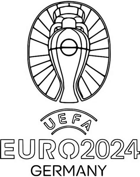 Kleurplaat UEFA EURO 2024 : Logo 1