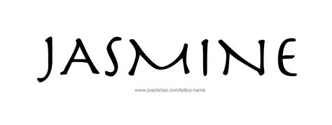 Jasmine Name Tattoo Designs