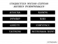 Labels for Saint Cloths Myths display stands | Labels by Pharaon | Pharaon Website