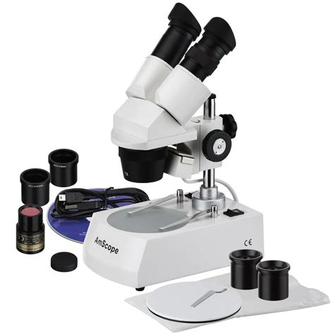 AmScope 20X-40X-80X Stereo Dissecting Microscope with 1.3MP USB Camera New - Walmart.com ...