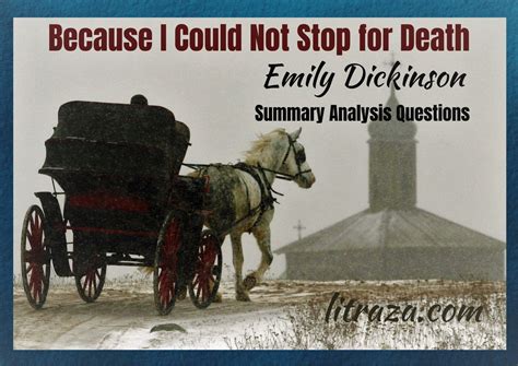 Because I Could Not Stop for Death by Emily Dickinson – Summary Analysis Questions - Literature ...