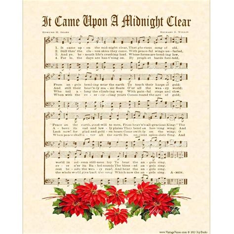 It CAME UPON A Midnight Clear Custom Christian Home Decor - Etsy | Christmas lyrics, Hymn ...