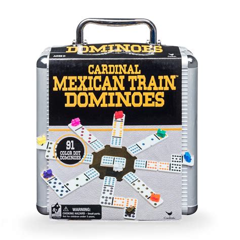 Amazon.com: Cardinal Mexican Train Domino Game with Aluminum Case: Toys & Games