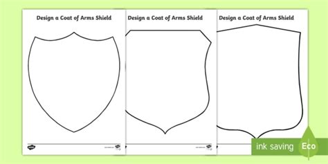 Coat of Arms Template - Classroom Resource - Twinkl