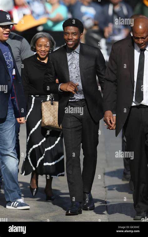 Chadwick Boseman seen arriving to the ABC studios with his family ...