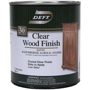 Deft 037125017132 Interior Clear Wood Finish Satin Lacquer with 12.25 ...