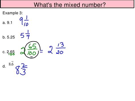 1 7 decimals for mixed numbers cont