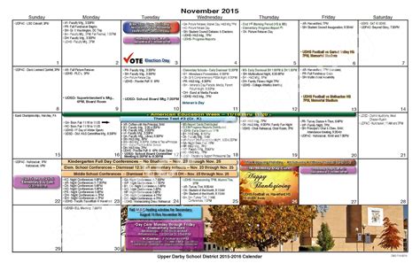 2015 - 2016 District Calendar | Highland Park Elementary School – Upper ...