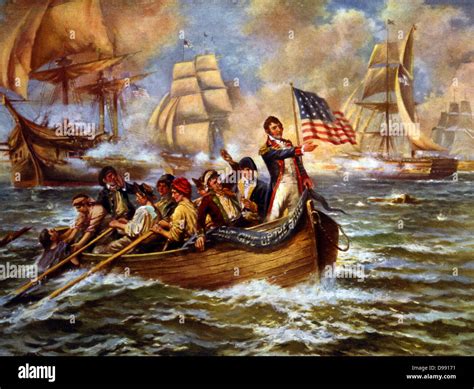 War of 1812: Battle of Lake Erie (Put-in-Bay), Ohio, 10 September 1813 ...