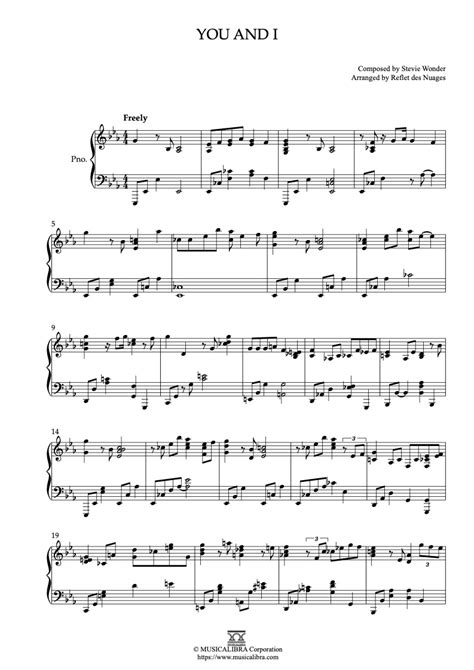 [PIANO SOLO SHEET MUSIC] You and I : Musicalibra