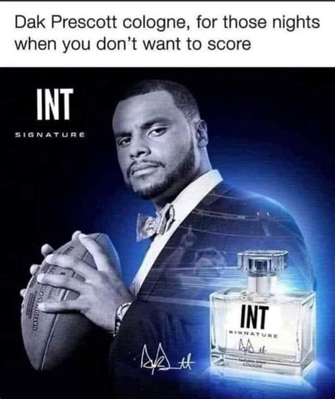 Dak Prescott cologne, for those nights when you don't want to score ...