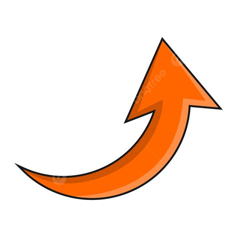 Orange Arrow To Up Elements Vector, Curved Arrow Clipart, Orange, Arrow PNG and Vector with ...