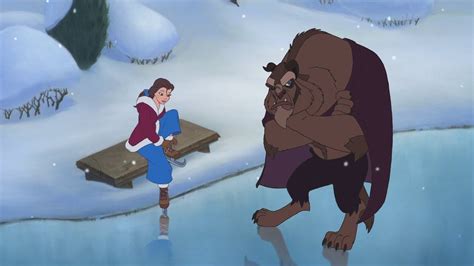 Beauty and the Beast: The Enchanted Christmas - Belle teaches the Beast to Ice Skate - YouTube