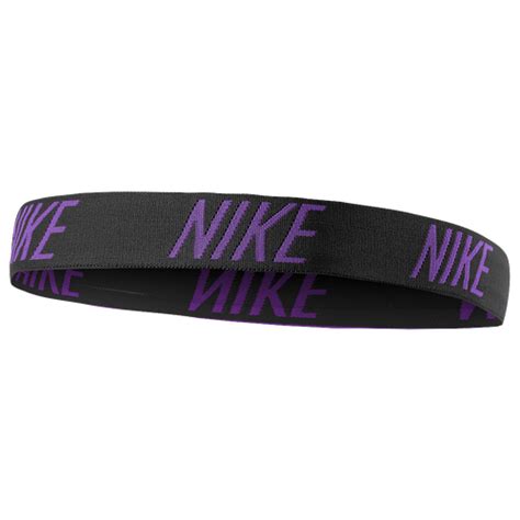 Nike Logo Headband - Women's - Training - Accessories - Black/Bold Berry