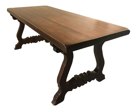 Vintage Spanish Farm Trestle Table on Chairish.com | Dining table, Drop leaf dining table, Table