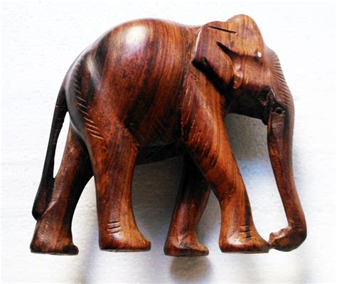 vintage wooden carved Asian elephant by LegendaryAntiques on Etsy