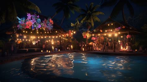 Night Beach Party Decorations