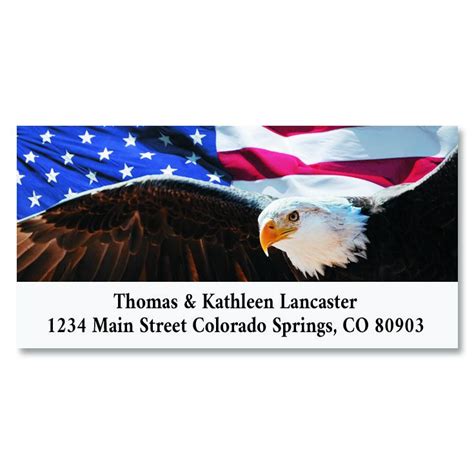 Patriotic Eagle Deluxe Return Address Labels | Colorful Images