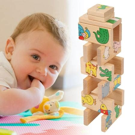 Domino Blocks,HURRISE 15pcs Wooden Domino Blocks Set Kids Game Educational Play Toy | Walmart Canada