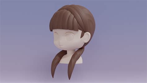 ArtStation - Chibi Female Hair Style 17 | Resources