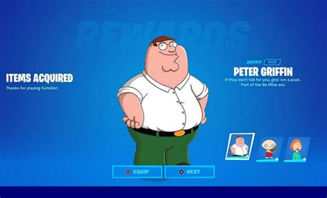 Why Peter Griffin would make for an excellent Fortnite skin