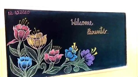 School Blackboard decoration ideas on PTM | Blackboard decoration ideas ...