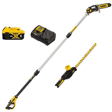 DEWALT 20V MAX Lithium-Ion Cordless Pole Saw and Pole Hedge Trimmer ...