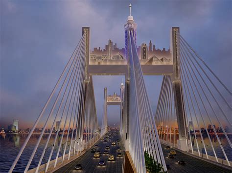 Cable-Stayed Bridge Design :: Behance