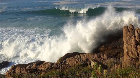 60min ocean waves crashing into rocky shore - sounds of the ocean in stereo - HD - YouTube