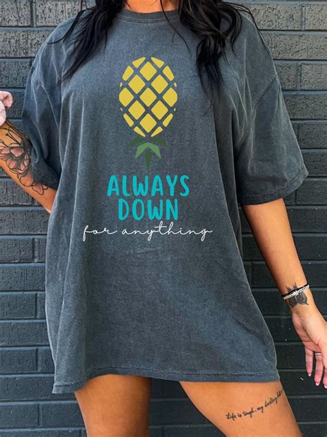 Upside Down Pineapple Shirt, Oversized Pineapple Shirt, Sharing Shirt ...