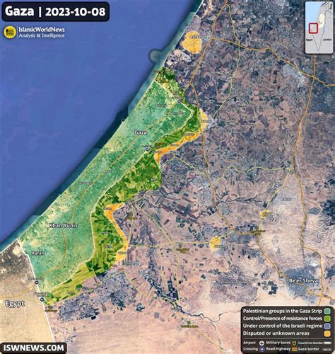 Latest Military Developments Around Gaza Strip, 8 October 2023 (Map ...